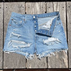 Levi’s 501 Distressed Jean Shorts